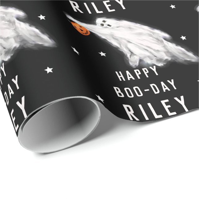 Papel de regalo de cumpleaños de Halloween persona (Esquina del rollo)