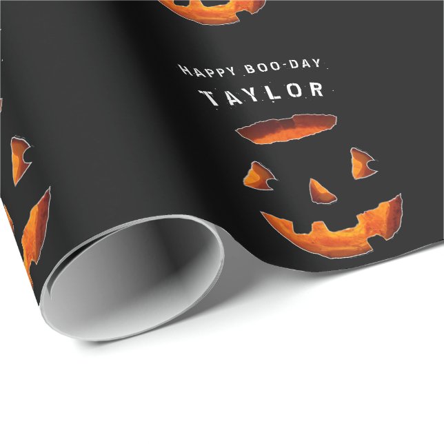 Papel de regalo de cumpleaños de Halloween persona (Esquina del rollo)