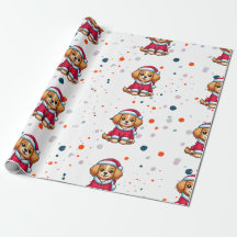 Papel de regalo de cumpleaños de perro lindo