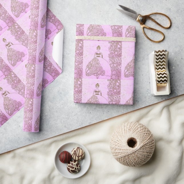 Papel de regalo de cumpleaños de princesa de cuent (Artesanía)