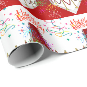 Papel de regalo de cumpleaños feliz Alfombra roja