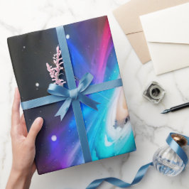 Papel de regalo de cumpleaños Galaxia Fantasía