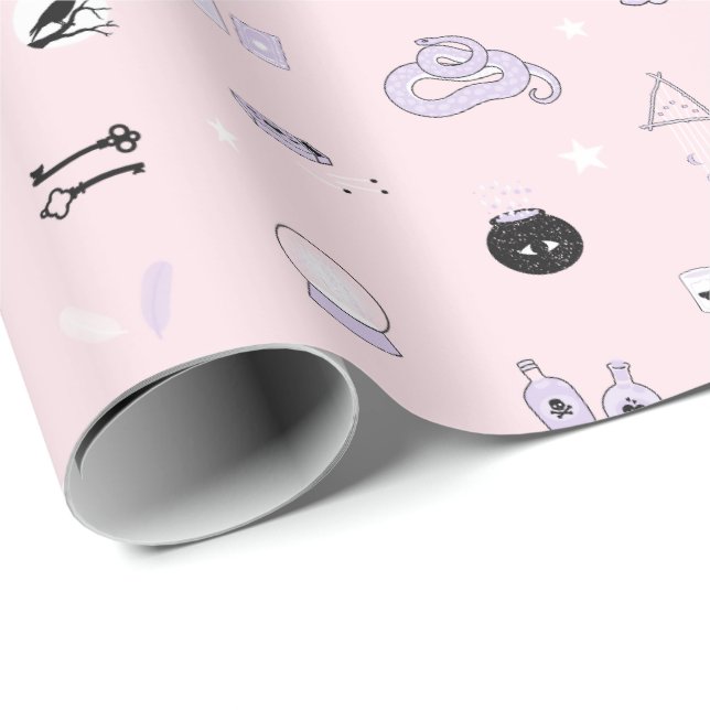 Papel de Regalo de Cumpleaños Mágico y Espeluznant (Esquina del rollo)