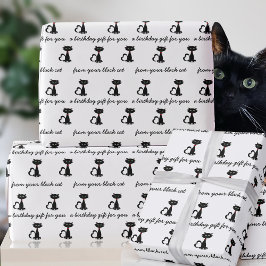 Papel de regalo de cumpleaños para gatos personali