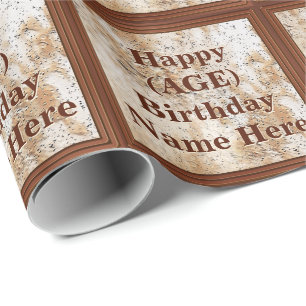 Papel de regalo de cumpleaños personalizado con su