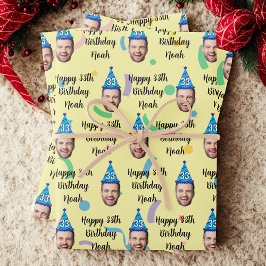 Papel de regalo de cumpleaños personalizado, Feliz