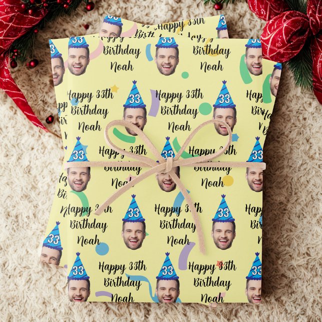 Papel de regalo de cumpleaños personalizado, Feliz (Subido por el creador)