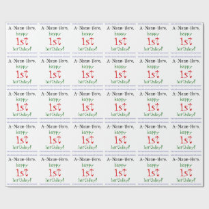 Papel de regalo de cumpleaños simple número 1