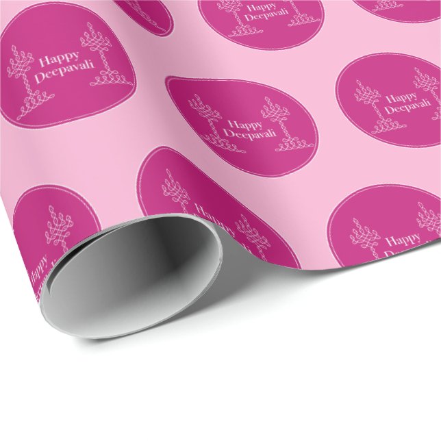 Papel de regalo de Deepavali (Esquina del rollo)