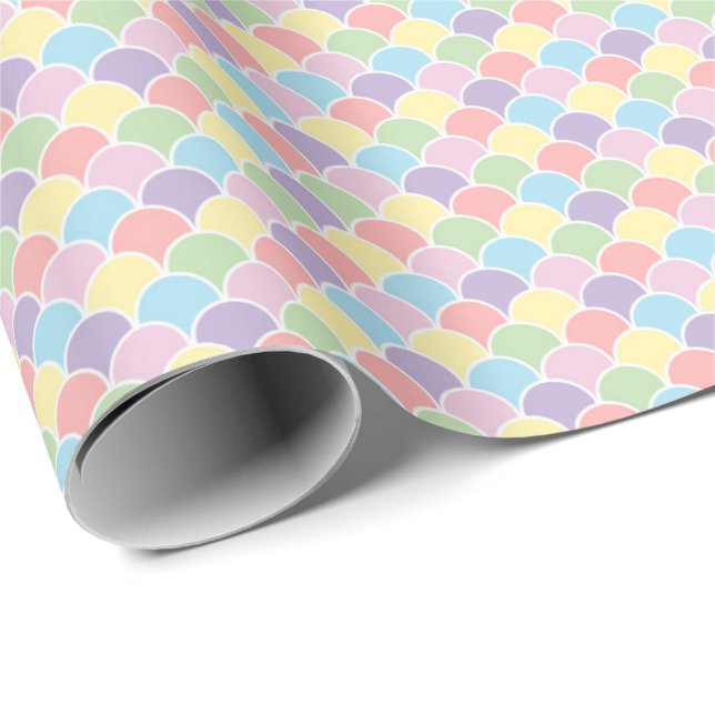 Papel de Regalo de Diamante Arlequín Arcoíris Past (Esquina del rollo)