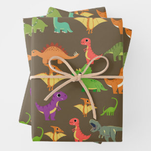 Papel de regalo de dinosaurio