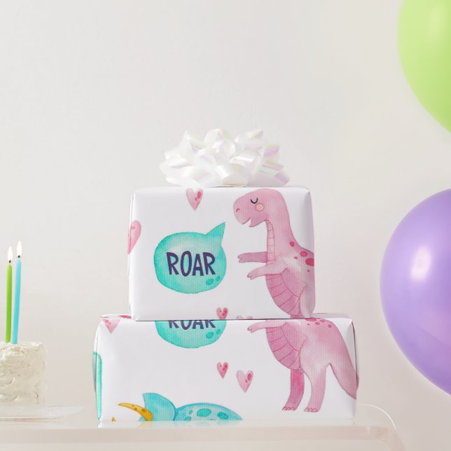 Papel de regalo de dinosaurio (Regalos de fiesta)