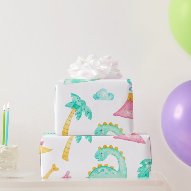 Papel de regalo de dinosaurio (Regalos de fiesta)