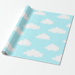 Papel de regalo de diseño de día soleado azul