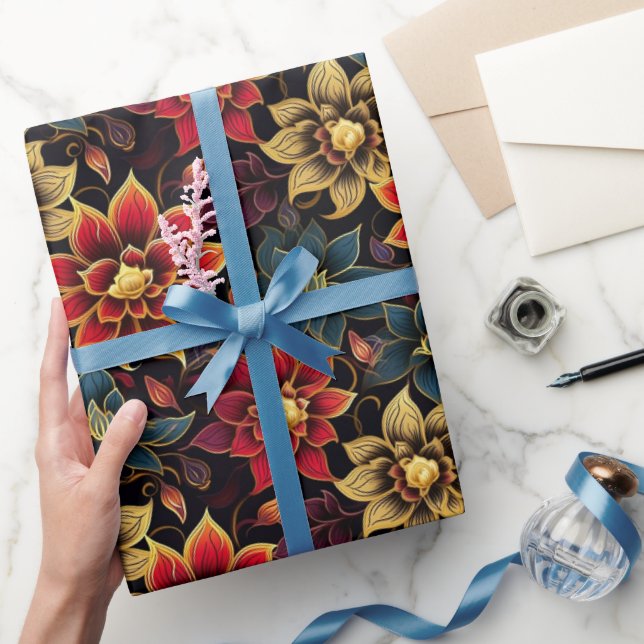 Papel de Regalo de Diwali Floral (Regalar)