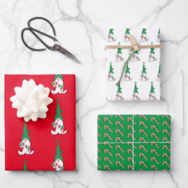 Papel de regalo de duende gnomo Hoja plana juego d