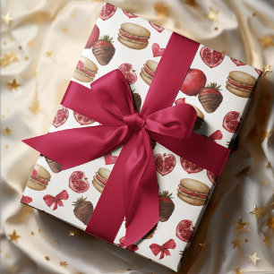 Papel de regalo de dulces del Día de San Valentín