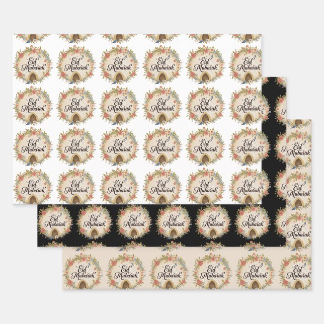 Papel de regalo de Eid EID Mubarak Papel de regalo (Set)