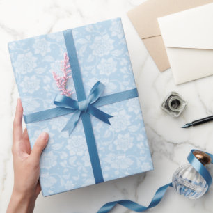 Papel de Regalo de Encaje Azul