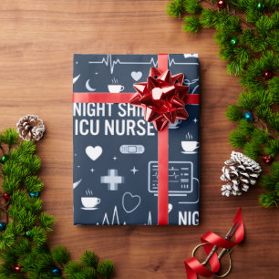 Papel de Regalo de Enfermera de UCI Turno Noche