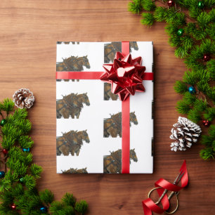 Papel de regalo de equipo de caballo de tiro belga