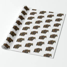 Papel de regalo de equipo de caballo de tiro belga