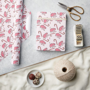 Papel de regalo de erizo rosa encantador para toda