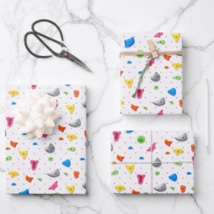 Papel de regalo de escalada en roca, envoltorio de
