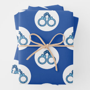 Papel de regalo de esposas de policía 