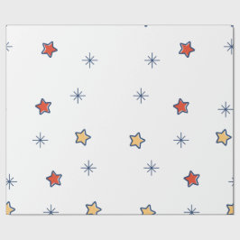 Papel de regalo de estrella colorida