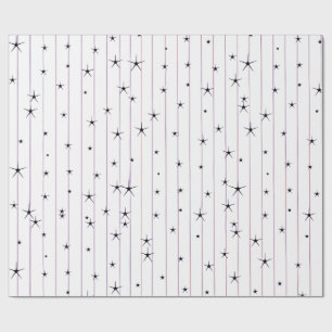Papel de regalo de estrellas celestes minimalista