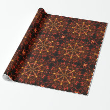 Papel de regalo de estrellas de oropel con velas e