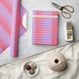 Papel de regalo de estrías Lavanda y Rosa en rayas