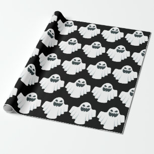 Papel de regalo de fantasmas con patrón de Hallowe