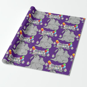 Papel de regalo de Feliz Cumpleaños Sello Cupcake