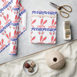 Papel de Regalo de Feliz Pascua con Orejas