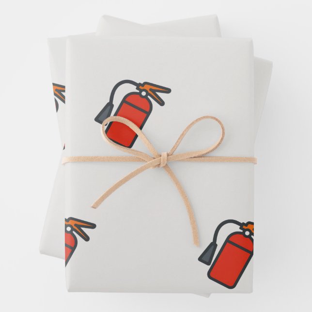 Papel de regalo de fiesta con extintor de incendio (In situ)