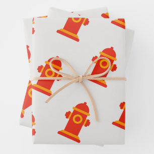Papel de regalo de fiesta de hidrante de incendios