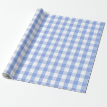 Papel de regalo de fiesta de jardín de cuadros azu