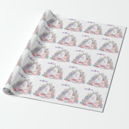 Papel de regalo de fiesta de té de fantasma lindo 