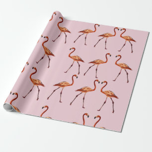 Papel de regalo de flamencos rosados