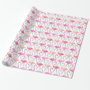 Papel de regalo de flamencos rosas