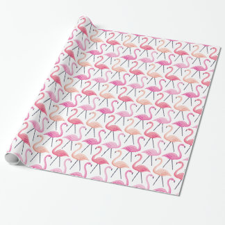 Papel de regalo de flamencos rosas