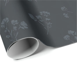 Papel de regalo de flor silvestre de medianoche