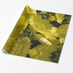 Papel de regalo de flores amarillas, foto de veran