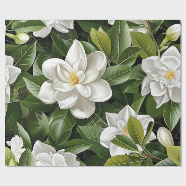 Papel de regalo de flores de gardenia (Superficie plana)