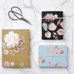 Papel de Regalo de Flores en Acuarela<br><div class="desc">Adorne sus regalos con un ramo de flores con este papel de regalo. Cada hoja es una variación del mismo diseño,  perfecto para mezclar y combinar.</div>