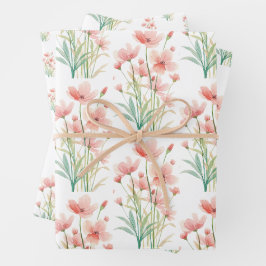 Papel de regalo de flores silvestres de verano