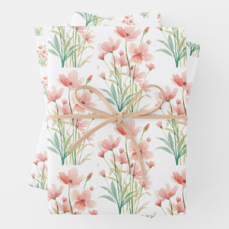 Papel de regalo de flores silvestres de verano