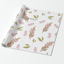 Papel de regalo de flores silvestres diseñado